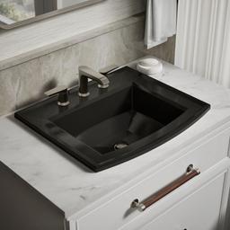 Archer 22-3/4'' rectangular drop-in bathroom sink - image 2