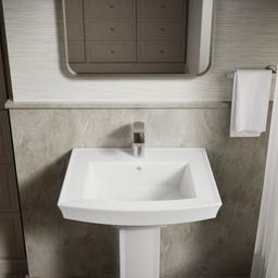 Archer 24'' rectangular pedestal bathroom sink - image 8
