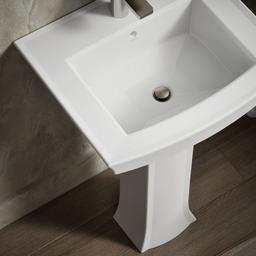 Archer 24'' rectangular pedestal bathroom sink - image 6