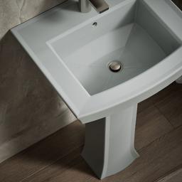 Archer 24'' rectangular pedestal bathroom sink - image 6