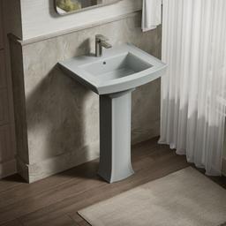 Archer 24'' rectangular pedestal bathroom sink - image 2