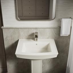 Archer 24'' rectangular pedestal bathroom sink - image 8
