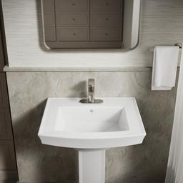 Archer 24'' rectangular pedestal bathroom sink - image 8