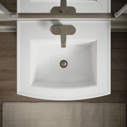 Archer 24'' rectangular pedestal bathroom sink - image 9