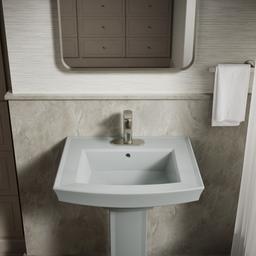 Archer 24'' rectangular pedestal bathroom sink - image 8