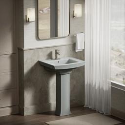 Archer 24'' rectangular pedestal bathroom sink - image 4