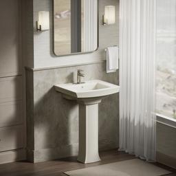 Archer 24'' rectangular pedestal bathroom sink - image 4