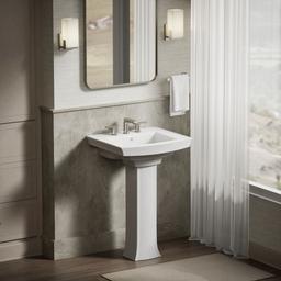 Archer 24'' rectangular pedestal bathroom sink - image 4