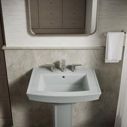 Archer 24'' rectangular pedestal bathroom sink - image 8