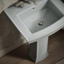 Archer 24'' rectangular pedestal bathroom sink - image 6