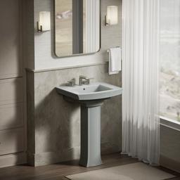 Archer 24'' rectangular pedestal bathroom sink - image 4
