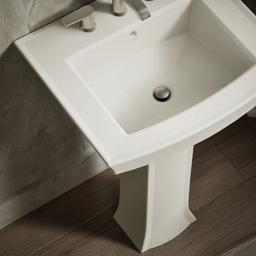 Archer 24'' rectangular pedestal bathroom sink - image 6