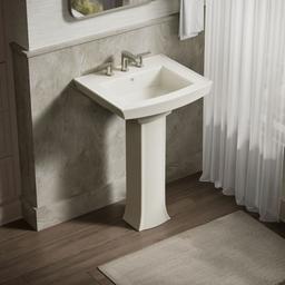Archer 24'' rectangular pedestal bathroom sink - image 2