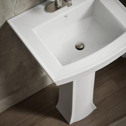 Archer 24'' rectangular pedestal bathroom sink - image 6
