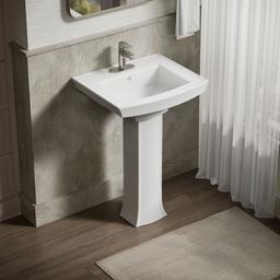 Archer 24'' rectangular pedestal bathroom sink - image 2