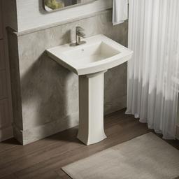 Archer 24'' rectangular pedestal bathroom sink - image 2