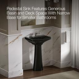 Cimarron 22-3/4'' rectangular pedestal bathroom sink - image 4