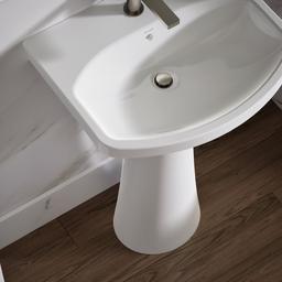 Cimarron 22-3/4'' rectangular pedestal bathroom sink - image 5