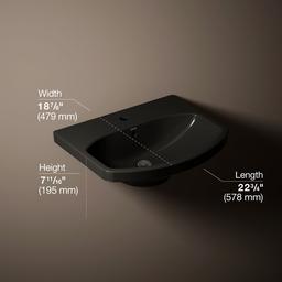 Cimarron 22-3/4'' rectangular pedestal bathroom sink - image 12