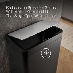 13-gallon touchless stainless steel trash can - image 12