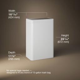 13-gallon touchless stainless steel trash can - image 3