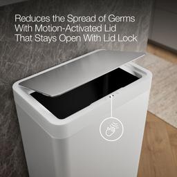 13-gallon touchless stainless steel trash can - image 12
