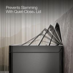 13-gallon stainless steel slim step trash can with bifold lid - image 6