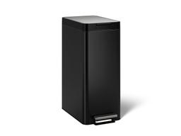 13-gallon stainless steel slim step trash can with bifold lid - image 1