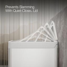 13-gallon stainless steel slim step trash can with bifold lid - image 6