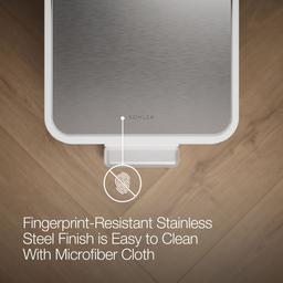 13-gallon stainless steel slim step trash can with bifold lid - image 8