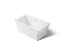 Kohler Stargaze 60'' x 34'' freestanding Heated BubbleMassageE air bath with fluted shroud - White - image 1