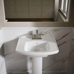 Kelston 23-3/4'' rectangular pedestal bathroom sink - image 7