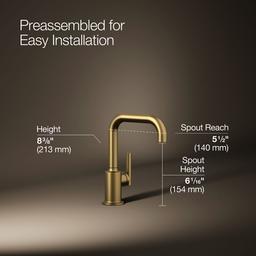 Kohler Purist Beverage Faucet - Vibrant Brushed Moderne Brass - image 3