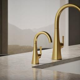 Graze Beverage faucet - Vibrant Brushed Moderne Brass - image 2