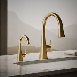 Graze Beverage faucet - Vibrant Brushed Moderne Brass - image 4