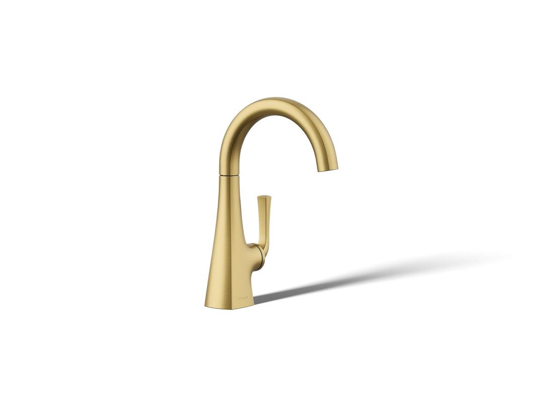 Graze Beverage faucet - Vibrant Brushed Moderne Brass by Kohler
