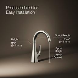 Graze Beverage faucet - Vibrant Polished Nickel - image 3