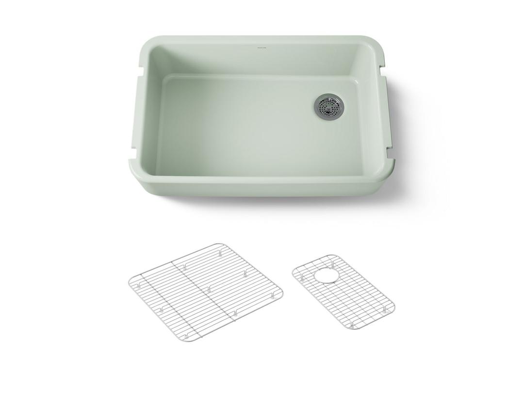 Kohler Ironridge 34'' Undermount Single-bowl Farmhouse Kitchen Sink - Aspen Green by Kohler