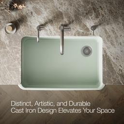 Kohler Ironridge 34'' Undermount Single-bowl Farmhouse Kitchen Sink - Aspen Green - image 4