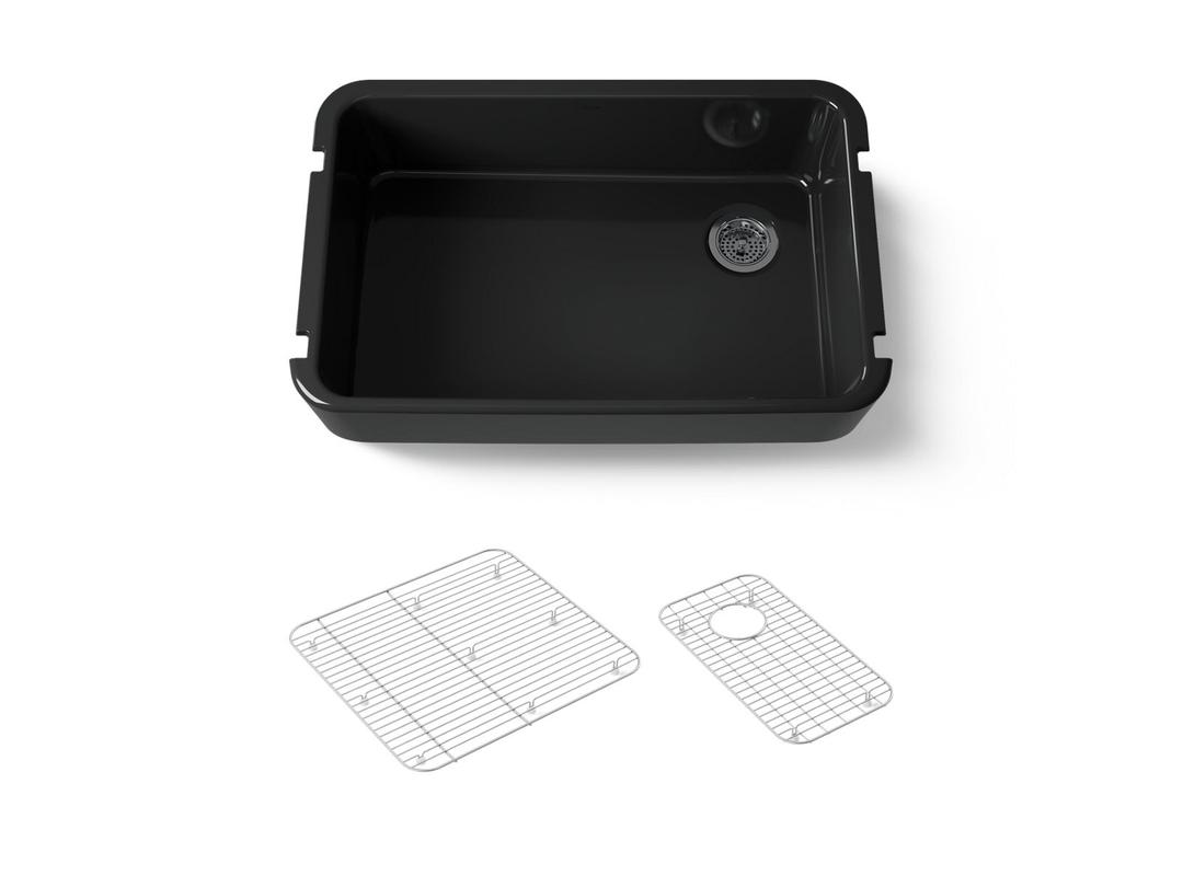 Kohler Ironridge 34'' Undermount Single-bowl Farmhouse Kitchen Sink - Black by Kohler