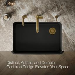 Kohler Ironridge 34'' Undermount Single-bowl Farmhouse Kitchen Sink - Black - image 4