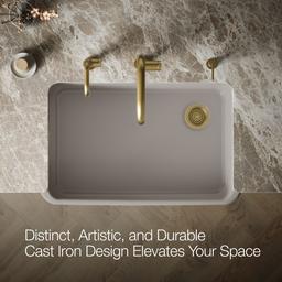 Kohler Ironridge 34'' Undermount Single-bowl Farmhouse Kitchen Sink - Truffle - image 4