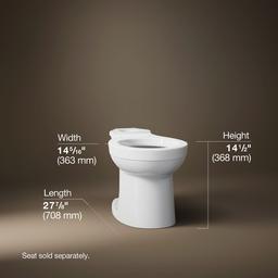 Kohler Kingston Toilet Bowl | Round-Front | Antimicrobial - White - image 3