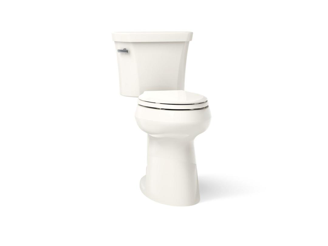 Highline Tall two-piece elongated toilet, 1.28 gpf - Biscuit by Kohler