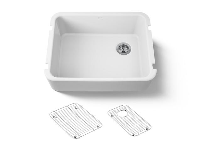 Kohler Ironridge 28 In. Undermount Single-bowl Farmhouse Kitchen Sink - Thunder Grey