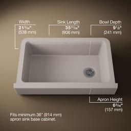 Cairn Undermount single-bowl farmhouse kitchen sink - image 3