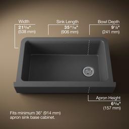 Cairn Undermount single-bowl farmhouse kitchen sink - image 3