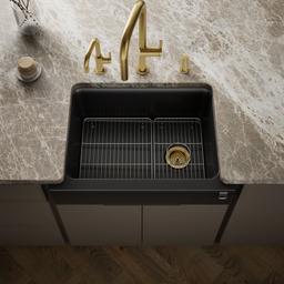 Cairn 29-3/4'' undermount single-bowl farmhouse kitchen sink with short apron - image 2