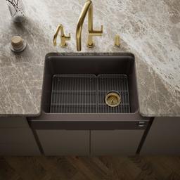 Cairn 29-3/4'' undermount single-bowl farmhouse kitchen sink with short apron - image 2