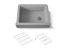 Cairn 29-3/4'' undermount single-bowl farmhouse kitchen sink with short apron - image 1